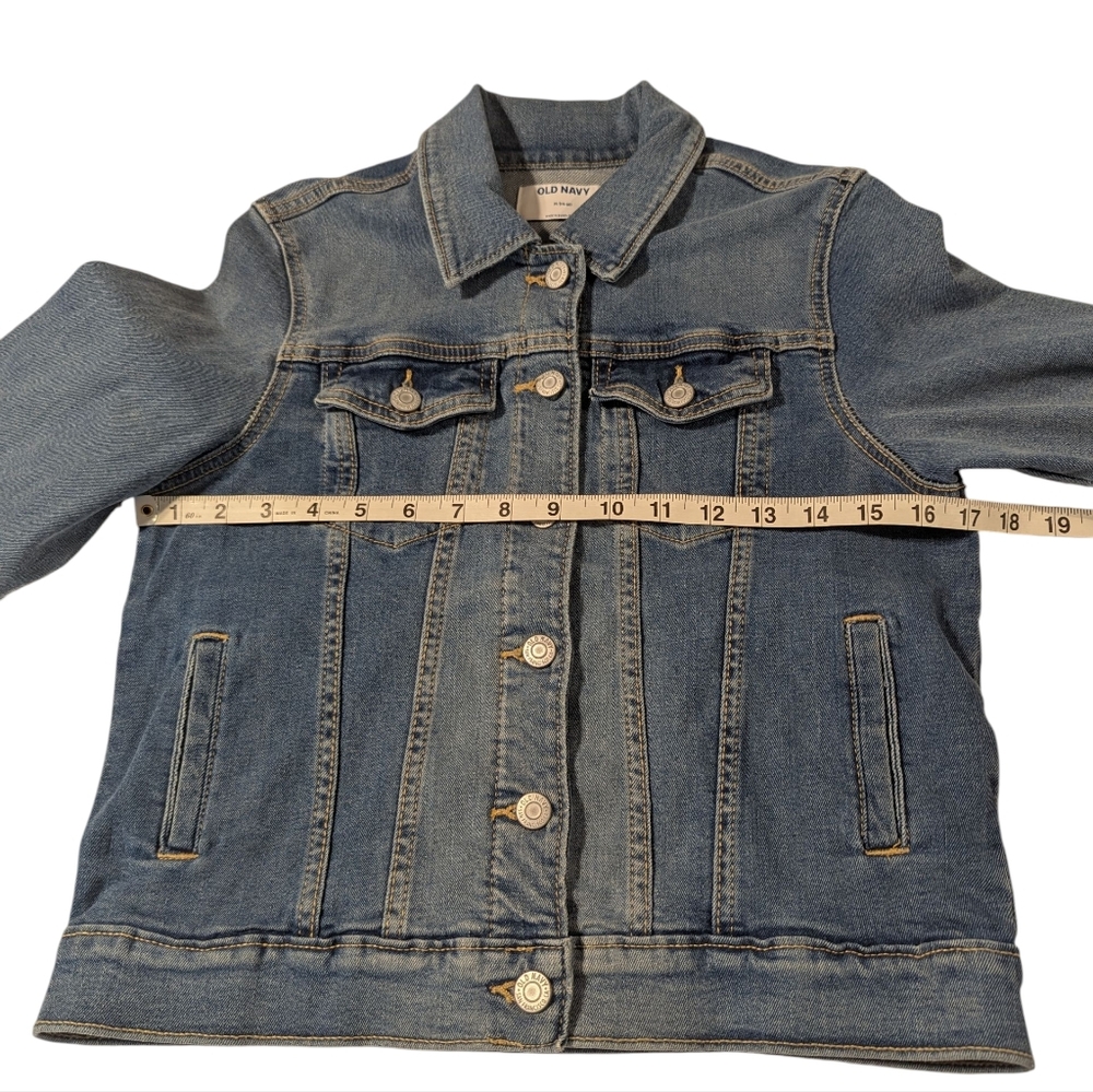 Old Navy Girls's Blue Denim Jacket Size XL 14-16 - Picture 3 of 6